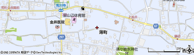 長野県松本市里山辺薄町周辺の地図