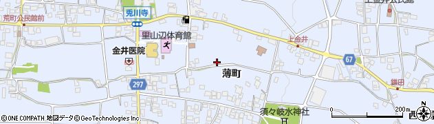 長野県松本市里山辺（薄町）周辺の地図