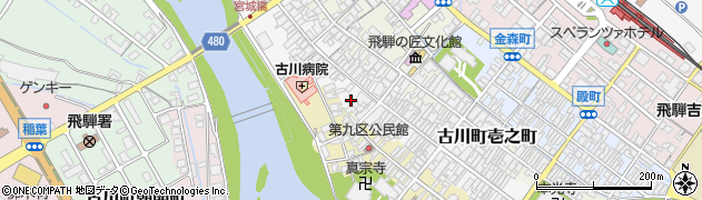 岐阜県飛騨市古川町弐之町周辺の地図