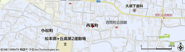 長野県松本市里山辺西荒町周辺の地図