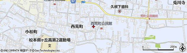 長野県松本市里山辺西荒町3439周辺の地図