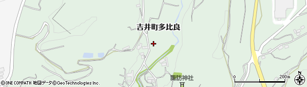 群馬県高崎市吉井町多比良周辺の地図