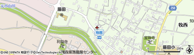 埼玉県本庄市牧西424周辺の地図
