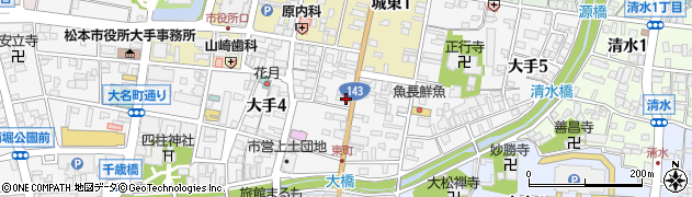 松本大手郵便局 ＡＴＭ周辺の地図