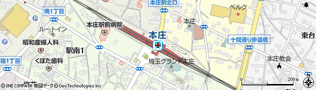 埼玉県本庄市周辺の地図