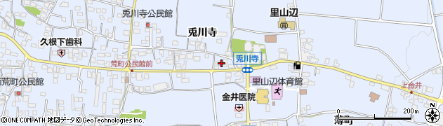 長野県松本市里山辺兎川寺3076周辺の地図