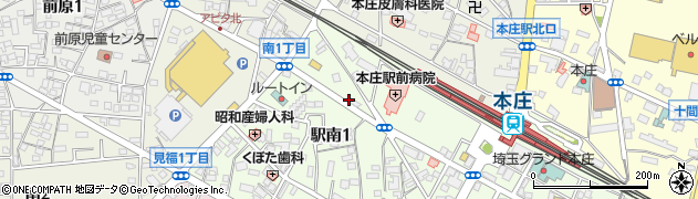 トヨタレンタリース埼玉本庄駅前店周辺の地図