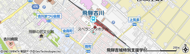 JR飛騨古川駅周辺の地図