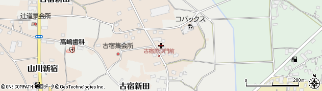 茨城県結城市古宿新田周辺の地図