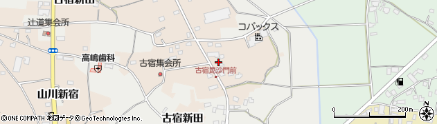 茨城県結城市古宿新田周辺の地図