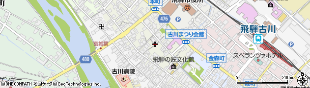 岐阜県飛騨市古川町壱之町周辺の地図