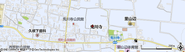 長野県松本市里山辺兎川寺周辺の地図