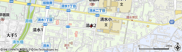 長野県松本市清水2丁目周辺の地図