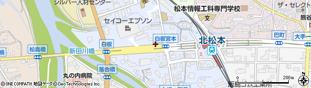 長野県松本市白板周辺の地図