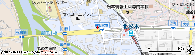 株式会社エアフォルク　松本西店周辺の地図