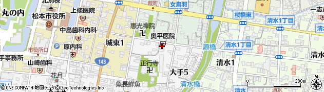 奥平医院周辺の地図