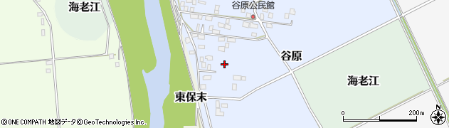 茨城県筑西市谷原周辺の地図