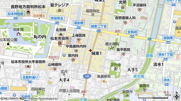 〒390-0807 長野県松本市城東の地図