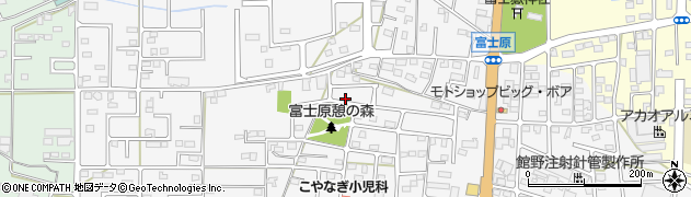 群馬県館林市富士原町周辺の地図