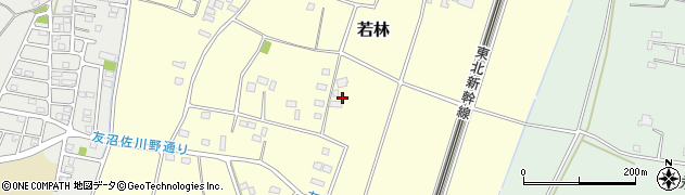 栃木県下都賀郡野木町若林周辺の地図
