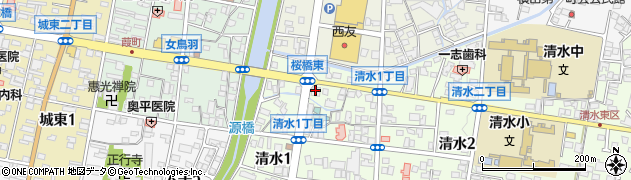 松本信用金庫清水支店周辺の地図