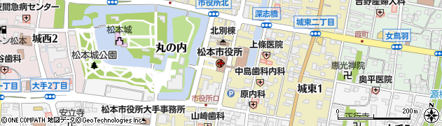 八十二銀行松本市役所出張所周辺の地図