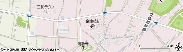 株式会社金津技研　本社工場周辺の地図