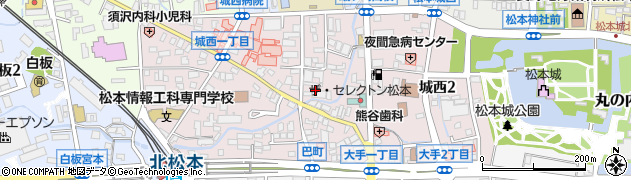 長野県松本市城西周辺の地図