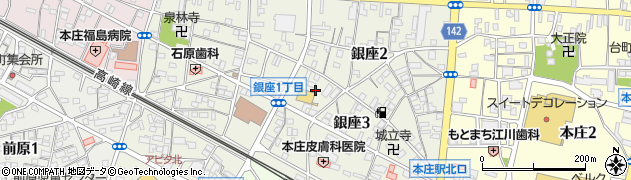埼玉県本庄市銀座周辺の地図