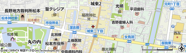 長野県松本市城東周辺の地図