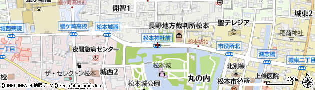 松本神社前周辺の地図