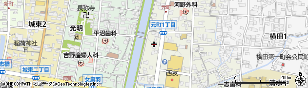 ａｕショップ　松本元町店周辺の地図