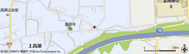 群馬県富岡市上高瀬1695周辺の地図