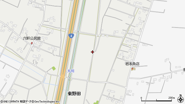 〒323-0817 栃木県小山市東野田の地図