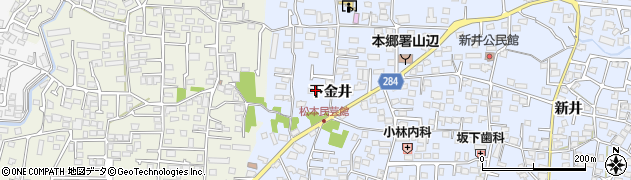長野県松本市里山辺下金井1392周辺の地図
