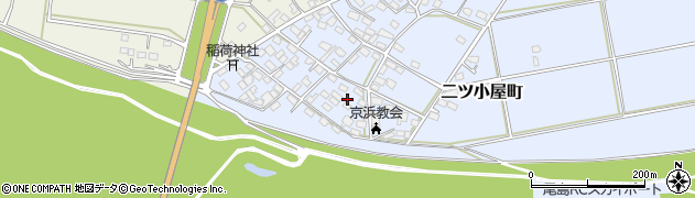 群馬県太田市二ツ小屋町周辺の地図