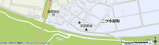 群馬県太田市二ツ小屋町周辺の地図