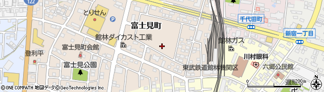 群馬県館林市富士見町周辺の地図