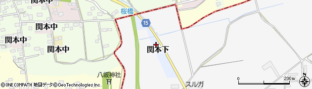 茨城県下妻市関本下周辺の地図