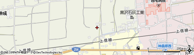 群馬県富岡市神成66周辺の地図