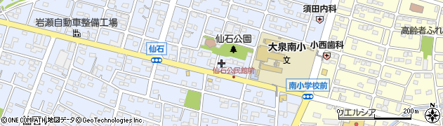 仙石公民館周辺の地図