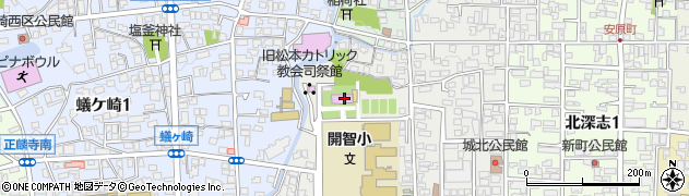 松本市　開智公園運動場周辺の地図