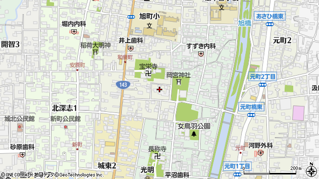 〒390-0802 長野県松本市旭の地図