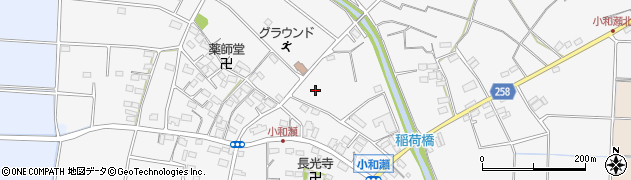 埼玉県本庄市小和瀬周辺の地図
