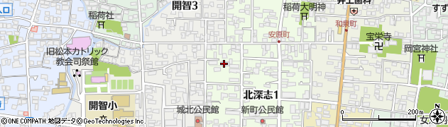 長野県松本市北深志1丁目13周辺の地図