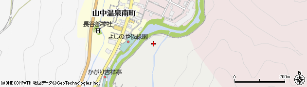 石川県加賀市山中温泉下谷町周辺の地図