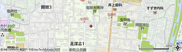 長野県松本市北深志1丁目11周辺の地図