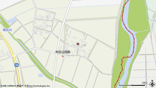 〒300-4512 茨城県筑西市有田の地図