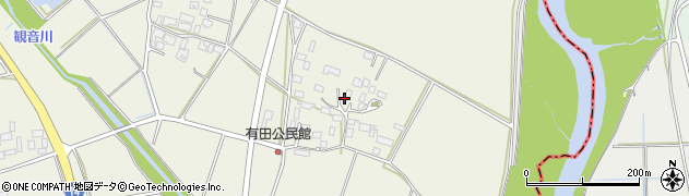 茨城県筑西市有田周辺の地図