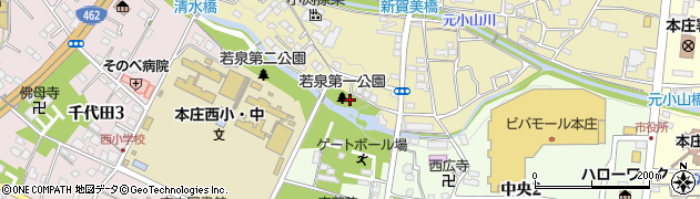 本庄市若泉第一公園周辺の地図